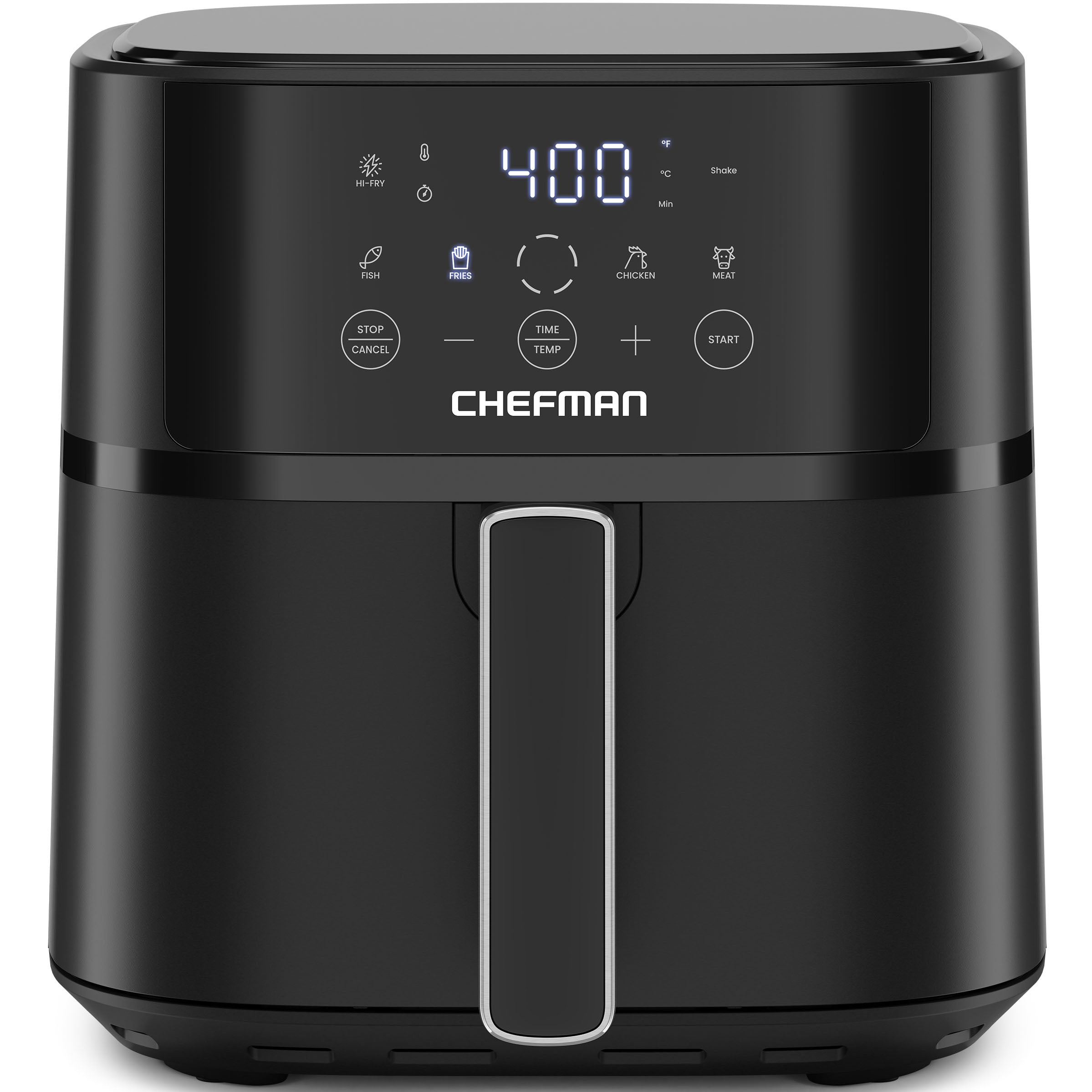 Chefman TurboFry Touch 6 quart digital air fryer in black