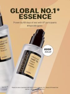 COSRX Advanced Snail 96 Mucin Power Essence 100ml bottle — K-beauty hydrating essence with 96.3% snail secretion filtrate