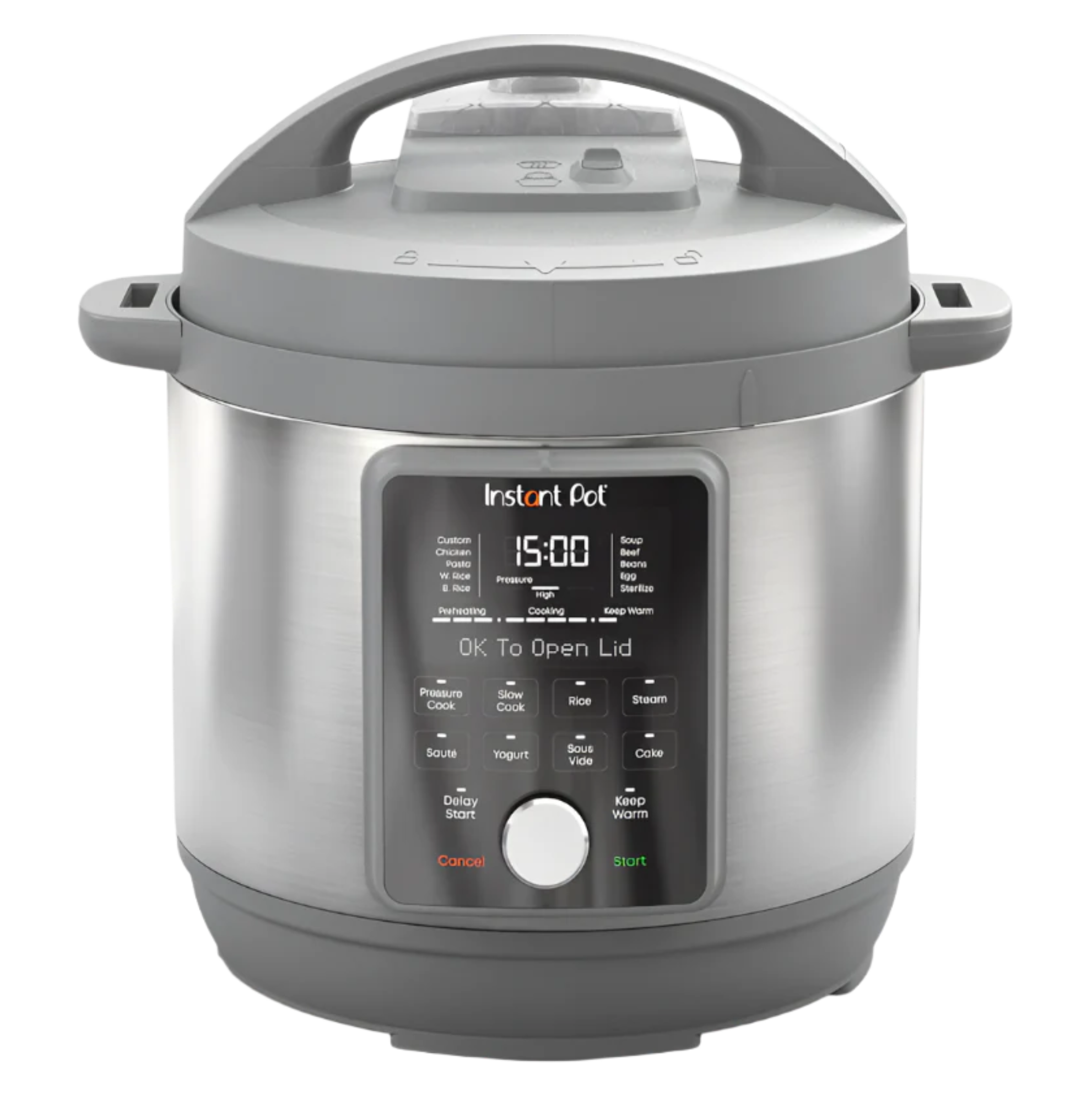 Instant Pot Duo Plus 9-in-1 6-Quart Multi-Use Pressure Cooker in stainless steel and black