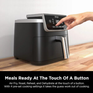 Ninja Air Fryer Pro 4-in-1 grey 5-quart basket air fryer on white background