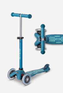 Micro Mini Deluxe 3-wheel lean-to-steer kick scooter in ice blue for toddlers ages 2-5
