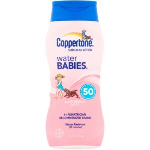 Coppertone WaterBabies Sunscreen Lotion SPF 50 8 oz bottle