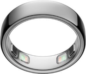 Oura Ring 5 smart ring in silver titanium finish
