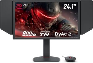 BenQ Zowie XL2586X+ 24.1-inch 600Hz esports gaming monitor on a white background