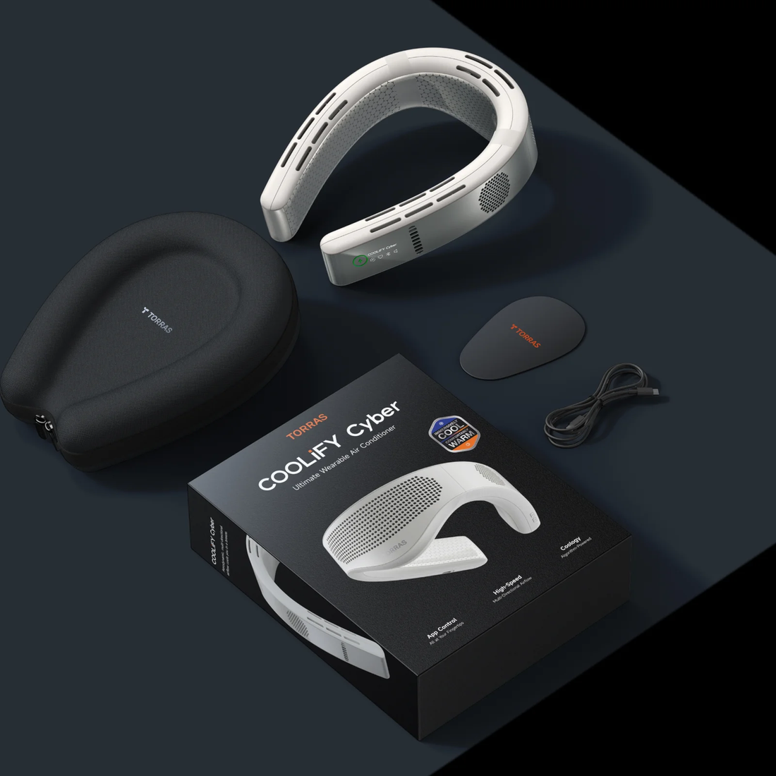 TORRAS Coolify Cyber wearable neck air conditioner with 3 TEC cooling modules