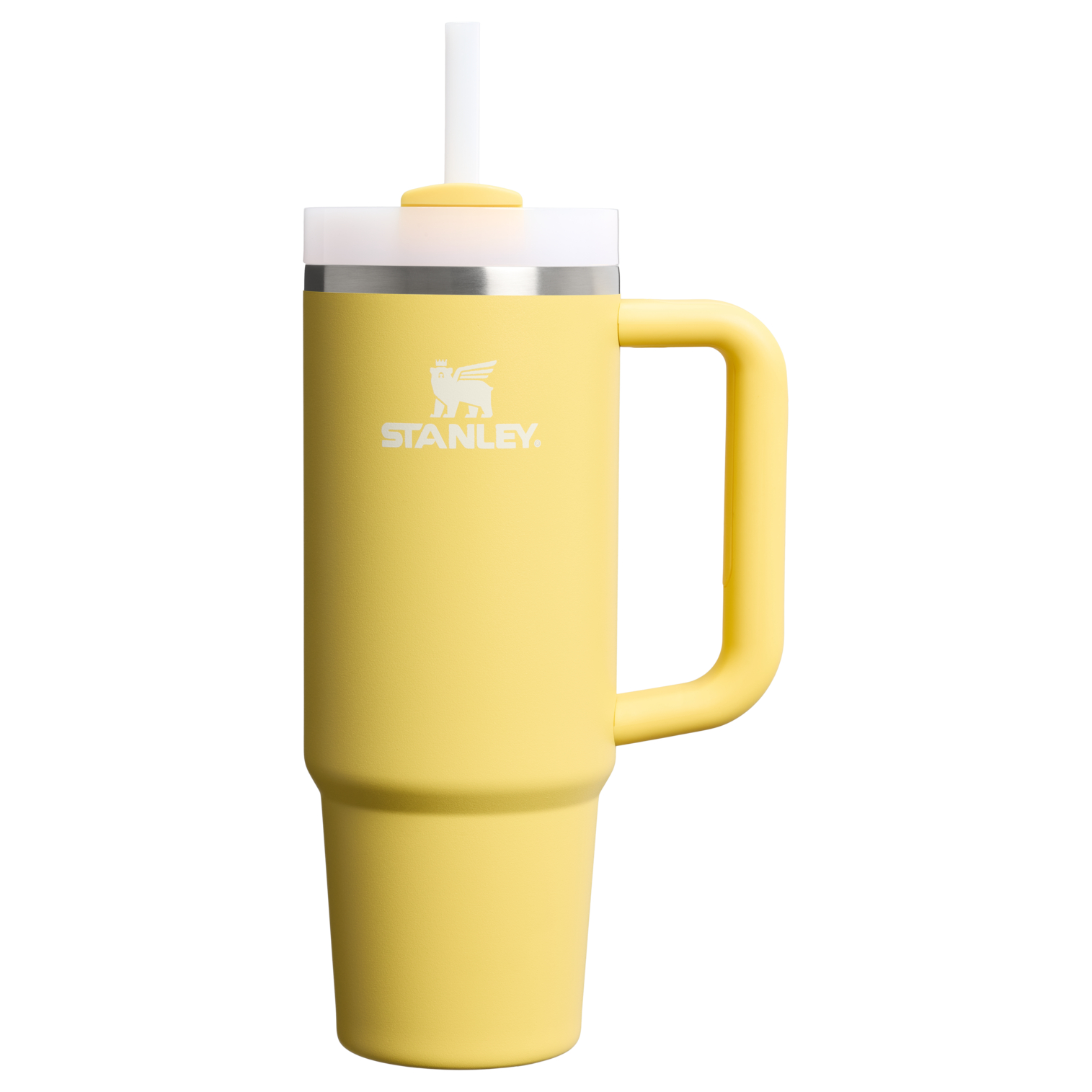 Stanley Quencher H2.0 FlowState Tumbler 30oz in Daffodil yellow with straw lid