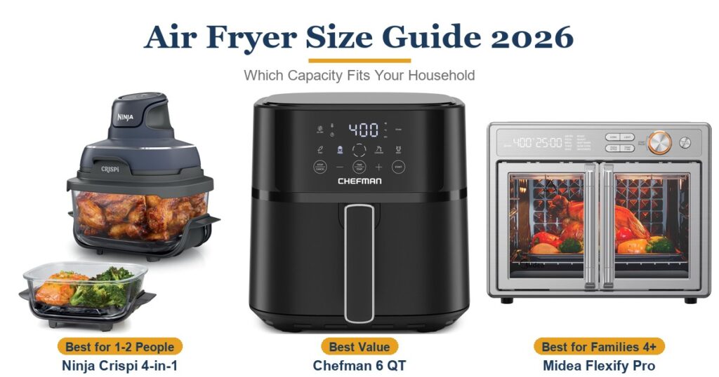 Air Fryer Size Guide 2026: What Size Fits Your Household