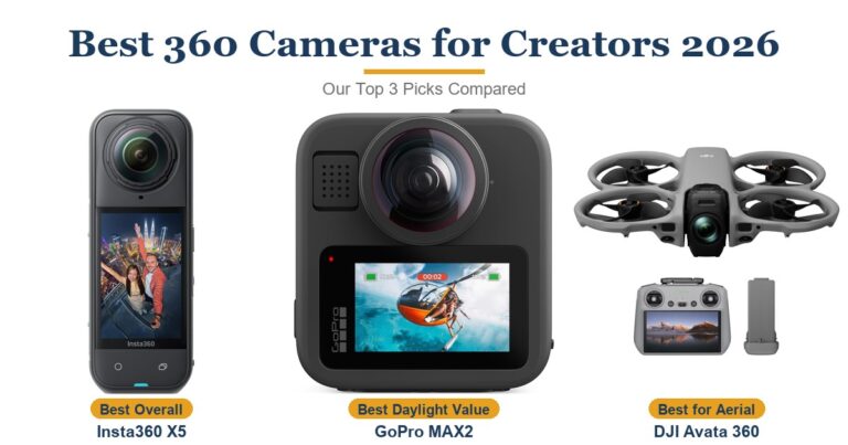 Best 360° Cameras for Content Creators 2026: 3 Top Picks Compared