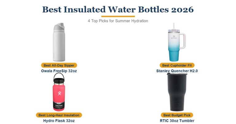 Best Insulated Water Bottles & Tumblers 2026: 4 Top Picks for Summer