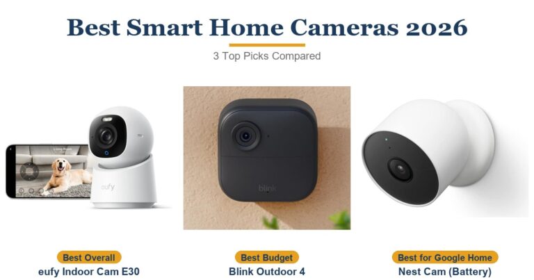 Best Smart Home Cameras 2026: 3 Top Picks Compared