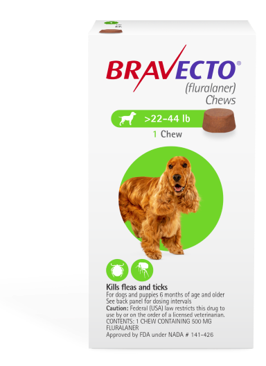 Bravecto 12-week flea and tick chewable tablet for dogs