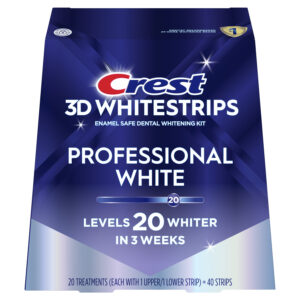 Crest 3D Whitestrips Professional Effects teeth whitening kit box and strips