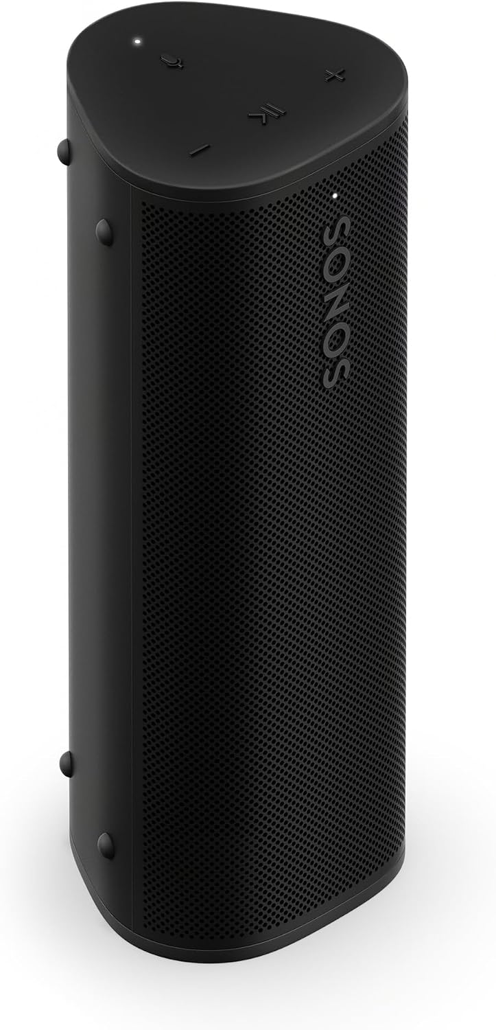 Sonos Roam 2 portable waterproof Bluetooth and Wi-Fi speaker in black