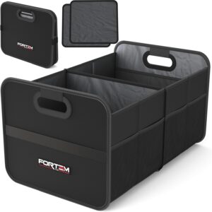 FORTEM Trunk Organizer 45L collapsible car trunk storage with rigid side panels
