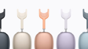 Apple AirPods Max 2 over-ear headphones in five colors — Midnight, Starlight, Blue, Purple, and Orange