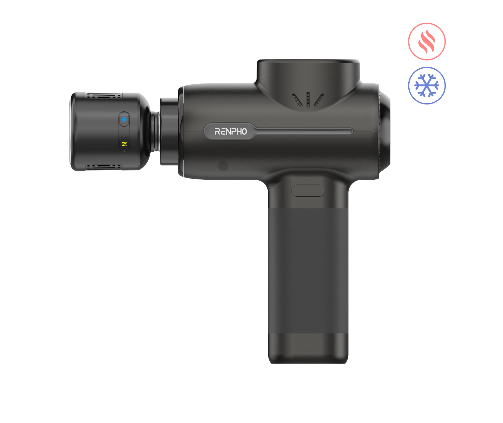 RENPHO Active+ Thermacool massage gun with heat and cold therapy attachment