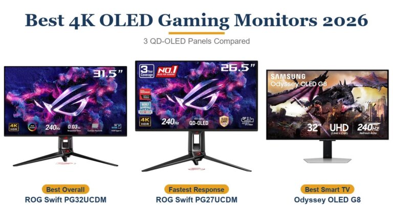 Best 4K OLED Gaming Monitors 2026: 3 QD-OLED Panels Compared