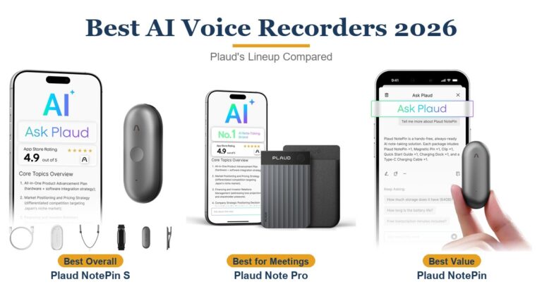 Best AI Voice Recorders & Note-Takers 2026: Plaud’s Lineup Compared