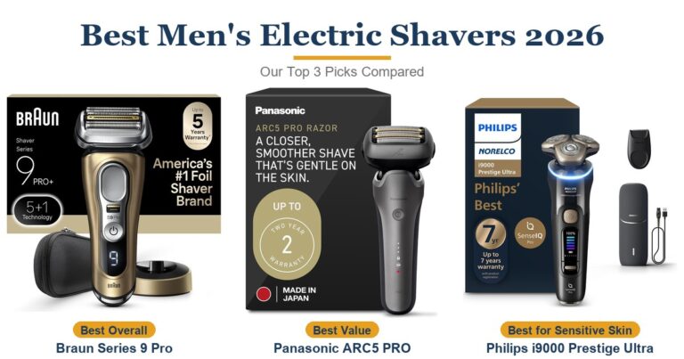 Best Men’s Electric Shavers 2026: Top 3 Picks Compared