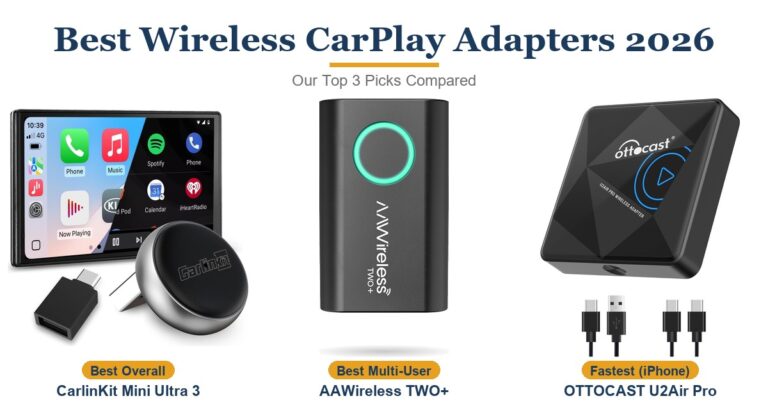 Best Wireless CarPlay & Android Auto Adapters (2026): 3 Tested Picks