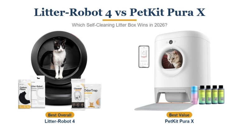 Litter-Robot 4 vs PetKit Pura X: Which Self-Cleaning Litter Box Wins in 2026?