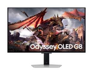 Samsung Odyssey OLED G8 (G80SD) 32-inch 4K QD-OLED gaming monitor with metal stand