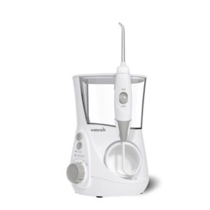 Waterpik Aquarius Water Flosser countertop unit with reservoir and tips