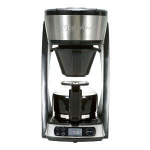 BUNN HB Heat N Brew 10-cup programmable drip coffee maker with stainless steel and black finish