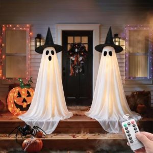 FairyGlim 5 ft Lighted Ghosts, 2 Pack