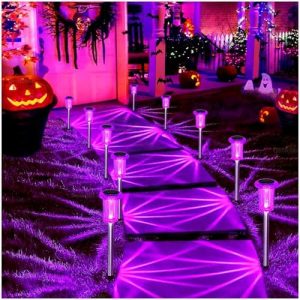 DenicMic Purple Solar Stake Lights, 10 Pack