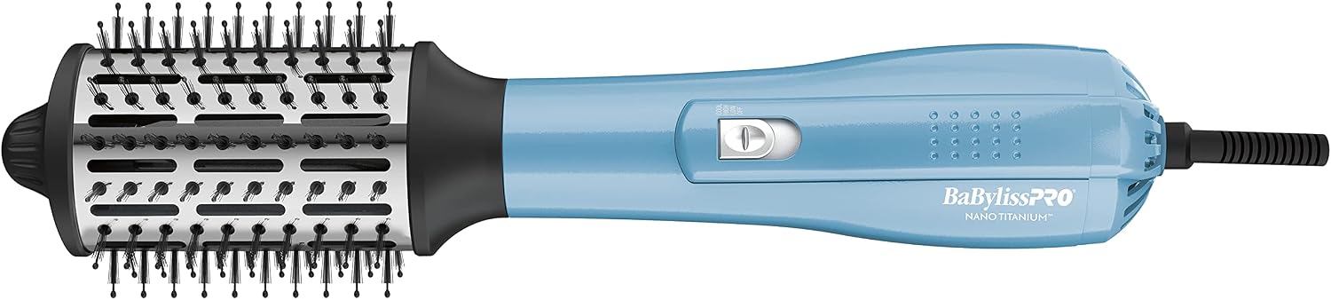 BaBylissPRO Nano Titanium Oval Ionic Hot Air Brush, 2.5-inch oval barrel