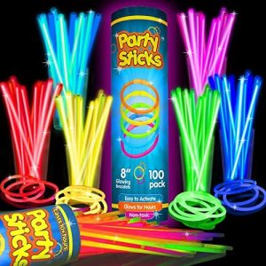 PartySticks Glow Sticks, 100 Pack