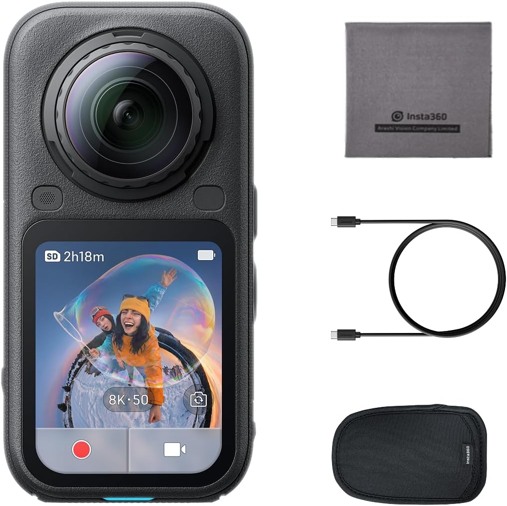 Insta360 X6 8K 360 degree camera with dual 1/1.1-inch sensors
