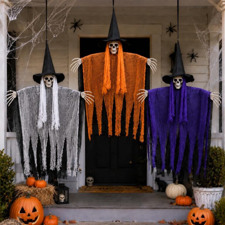 Bearhug Halloween Hanging Ghost Decorations, 3 Pack