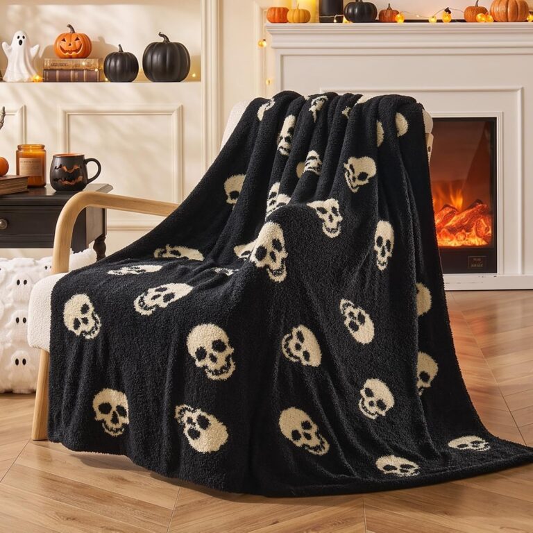 BEDELITE Skull Halloween Throw Blanket for Decor and Gift