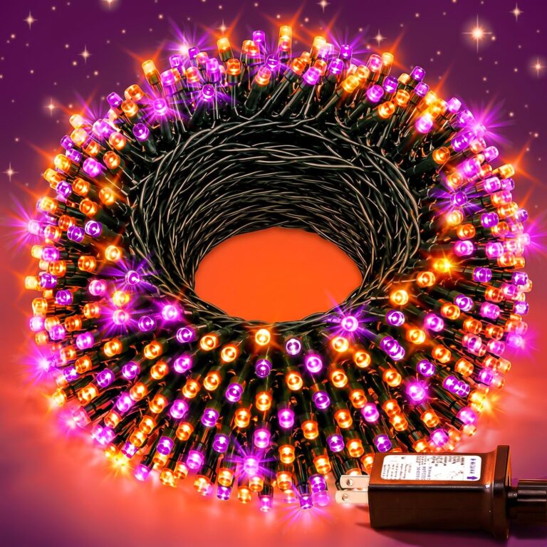 RUMCU LIFE 100FT Orange Purple Halloween LED String Lights