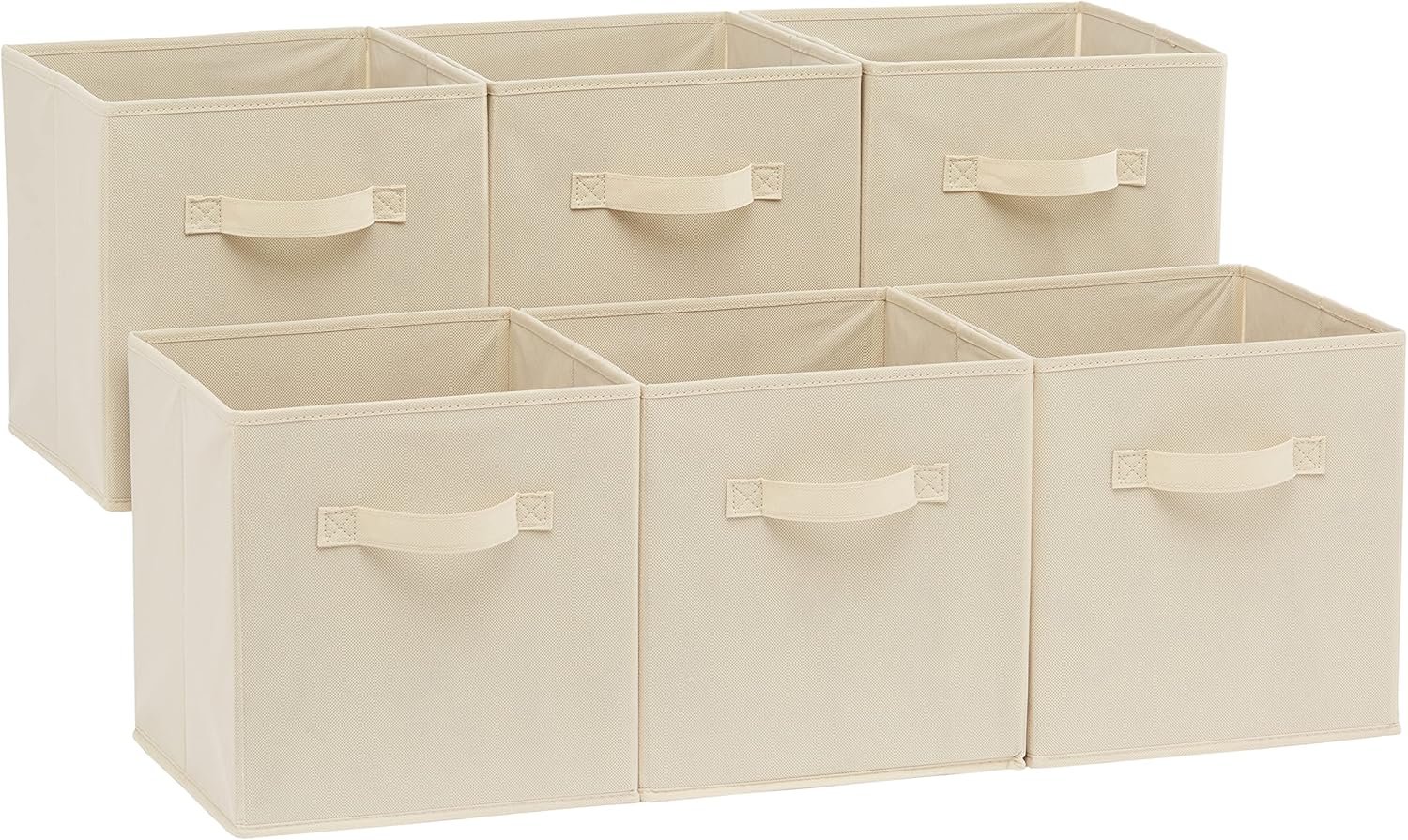 Amazon Basics collapsible fabric storage cubes 6-pack