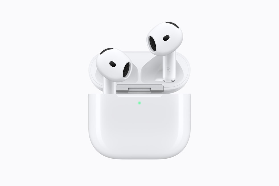Apple AirPods 5 wireless earbuds with open-ear Active Noise Cancellation and charging case