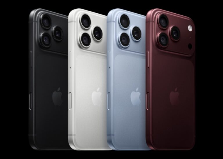 Apple iPhone 18 Pro in Silver, Black, Glacier, and Burgundy color options
