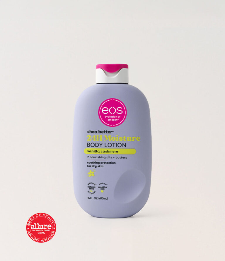 eos Shea Better Vanilla Cashmere Body Lotion bottle, 16 fl oz