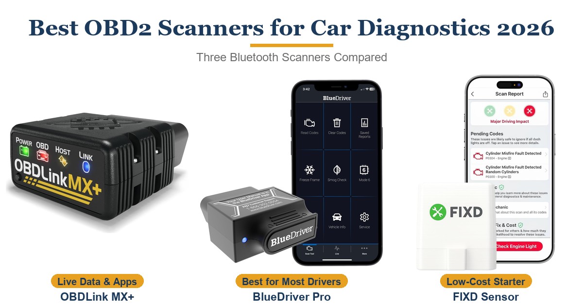Best OBD2 Scanners 2026: Bluetooth Picks, Budget to Pro