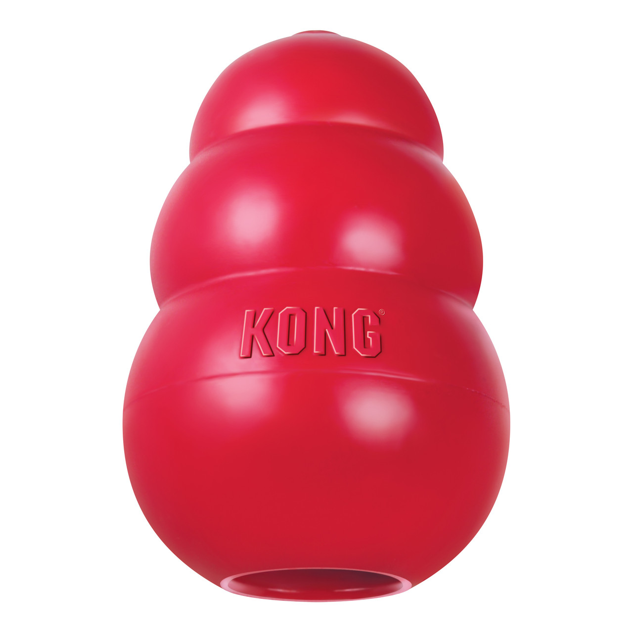 KONG Classic Dog Toy, red natural rubber stuffable chew toy