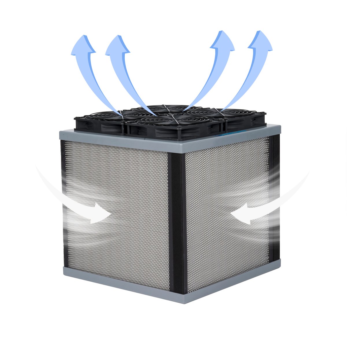 AirFanta 3Pro air purifier with four HEPA filter panels and four fans on top