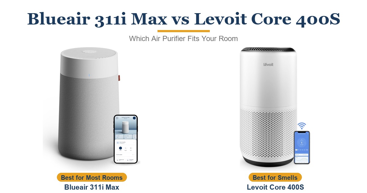 Blueair 311i Max vs Levoit Core 400S: Blueair for Most Rooms