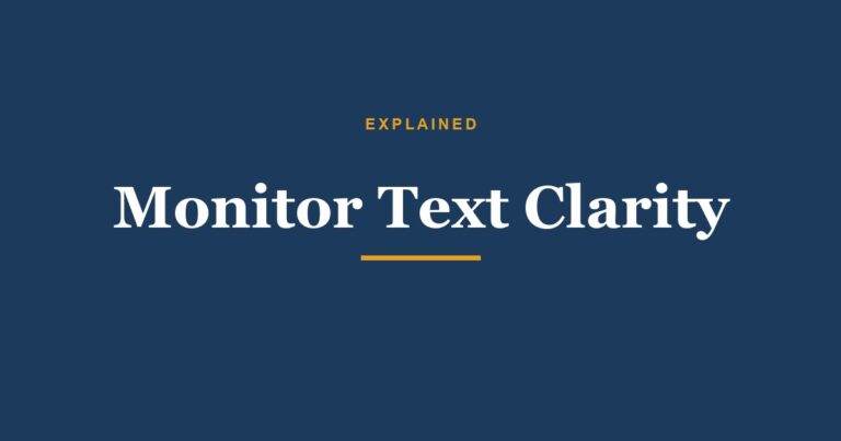 How Monitor Text Clarity Works: Density Beats Resolution